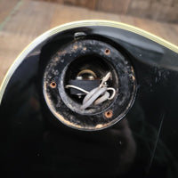 SOLD - Burny RLC 60 Les Paul Custom Black Beauty Split Diamond 1980s - Mahar's Vintage Guitars