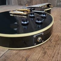 SOLD - Burny RLC 60 Les Paul Custom Black Beauty Split Diamond 1980s - Mahar's Vintage Guitars