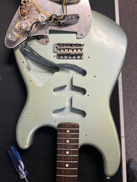 SOLD - Danocaster Double Cut 2021 Ice Blue Metallic - Mahar's Vintage Guitars
