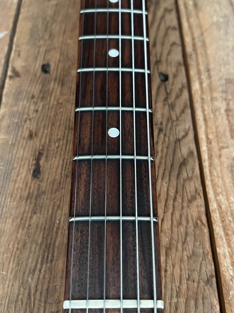 SOLD - Danocaster Double Cut 2021 Ice Blue Metallic - Mahar's Vintage Guitars