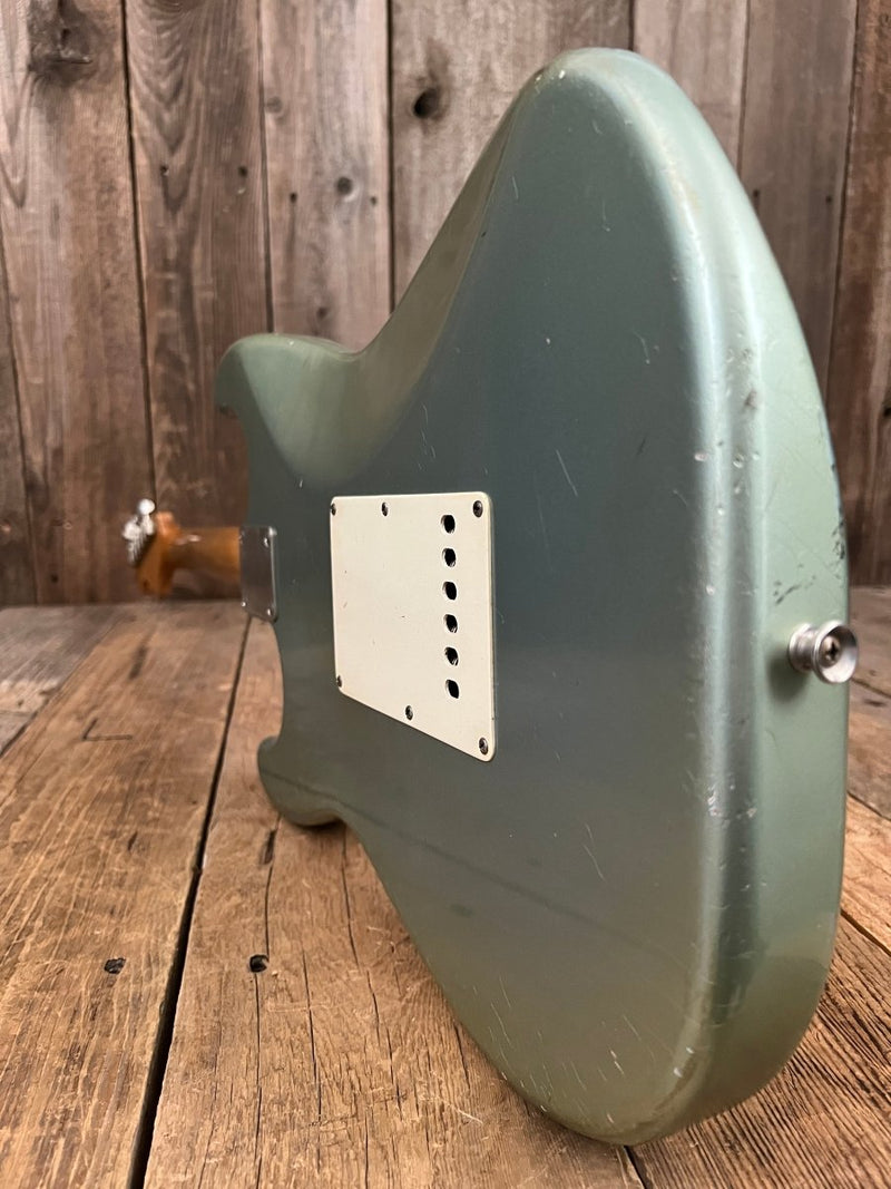 SOLD - Danocaster Double Cut 2021 Ice Blue Metallic - Mahar's Vintage Guitars