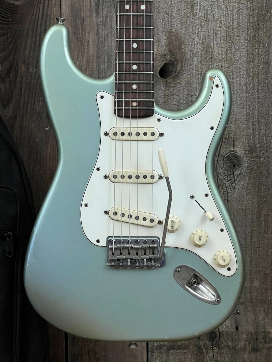 SOLD - Danocaster Double Cut 2021 Ice Blue Metallic - Mahar's Vintage Guitars