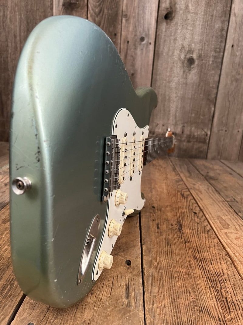 SOLD - Danocaster Double Cut 2021 Ice Blue Metallic - Mahar's Vintage Guitars