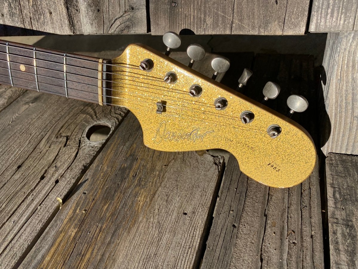 SOLD - Danocaster Offset Prototype 2020 Jazzmaster Gold Sparkle - Mahar's Vintage Guitars