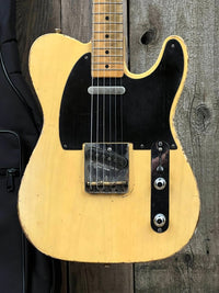 SOLD - Danocaster Telecaster Butterscotch Blonde Black Guard 2022 - Mahar's Vintage Guitars