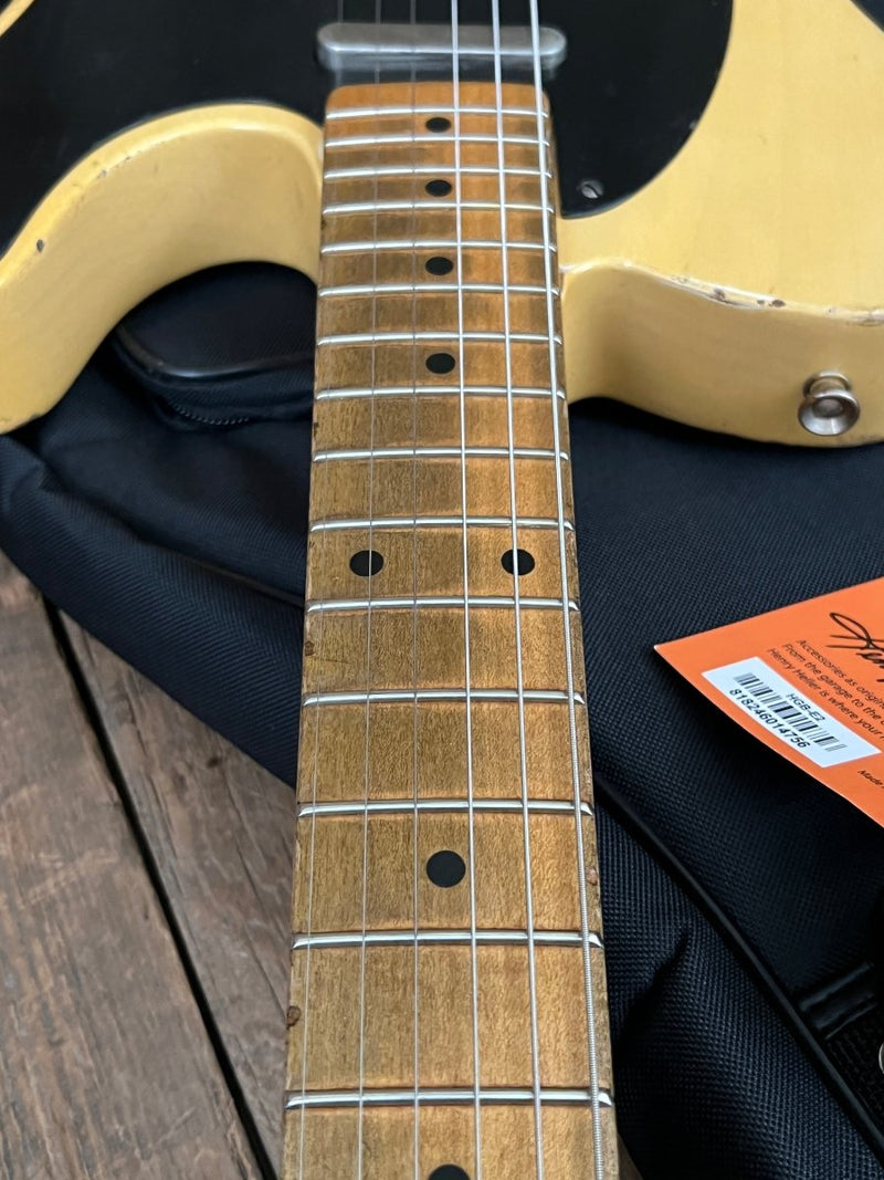 SOLD - Danocaster Telecaster Butterscotch Blonde Black Guard 2022 - Mahar's Vintage Guitars