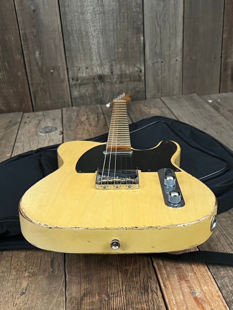 SOLD - Danocaster Telecaster Butterscotch Blonde Black Guard 2022 - Mahar's Vintage Guitars