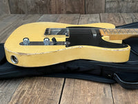 SOLD - Danocaster Telecaster Butterscotch Blonde Black Guard 2022 - Mahar's Vintage Guitars