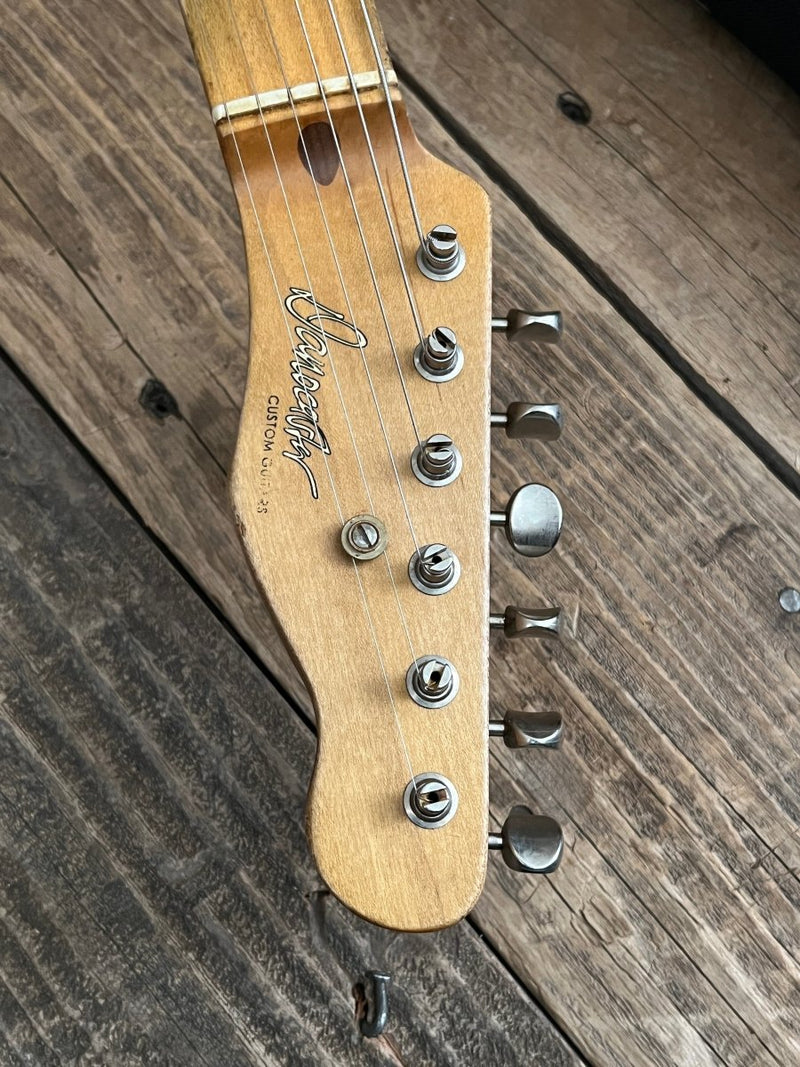 SOLD - Danocaster Telecaster Butterscotch Blonde Black Guard 2022 - Mahar's Vintage Guitars