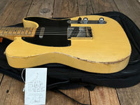 SOLD - Danocaster Telecaster Butterscotch Blonde Black Guard 2022 - Mahar's Vintage Guitars