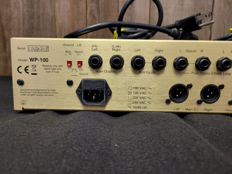 SOLD - Eden Bass PreAmp WP - 100 The Navigator - Mahar's Vintage Guitars