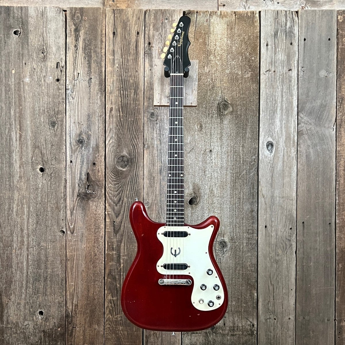 SOLD - Epiphone Olympic Double 1965 Cherry Finish SB722D - Mahar's Vintage Guitars