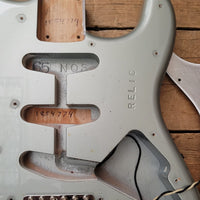 SOLD - Fender 1965 Stratocaster NOS Custom Shop 2003 - Inca Silver - Mahar's Vintage Guitars