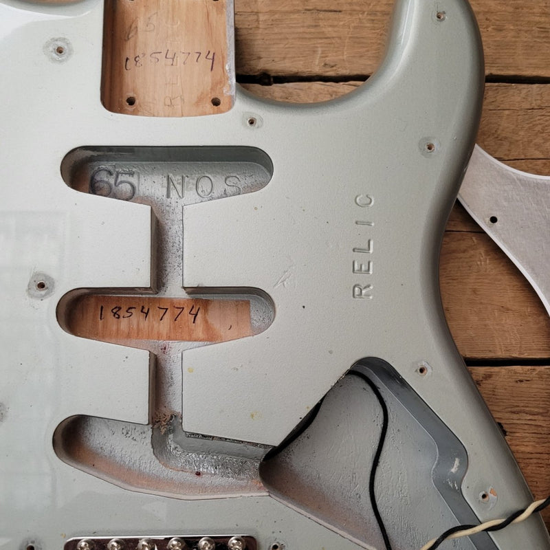 SOLD - Fender 1965 Stratocaster NOS Custom Shop 2003 - Inca Silver - Mahar's Vintage Guitars