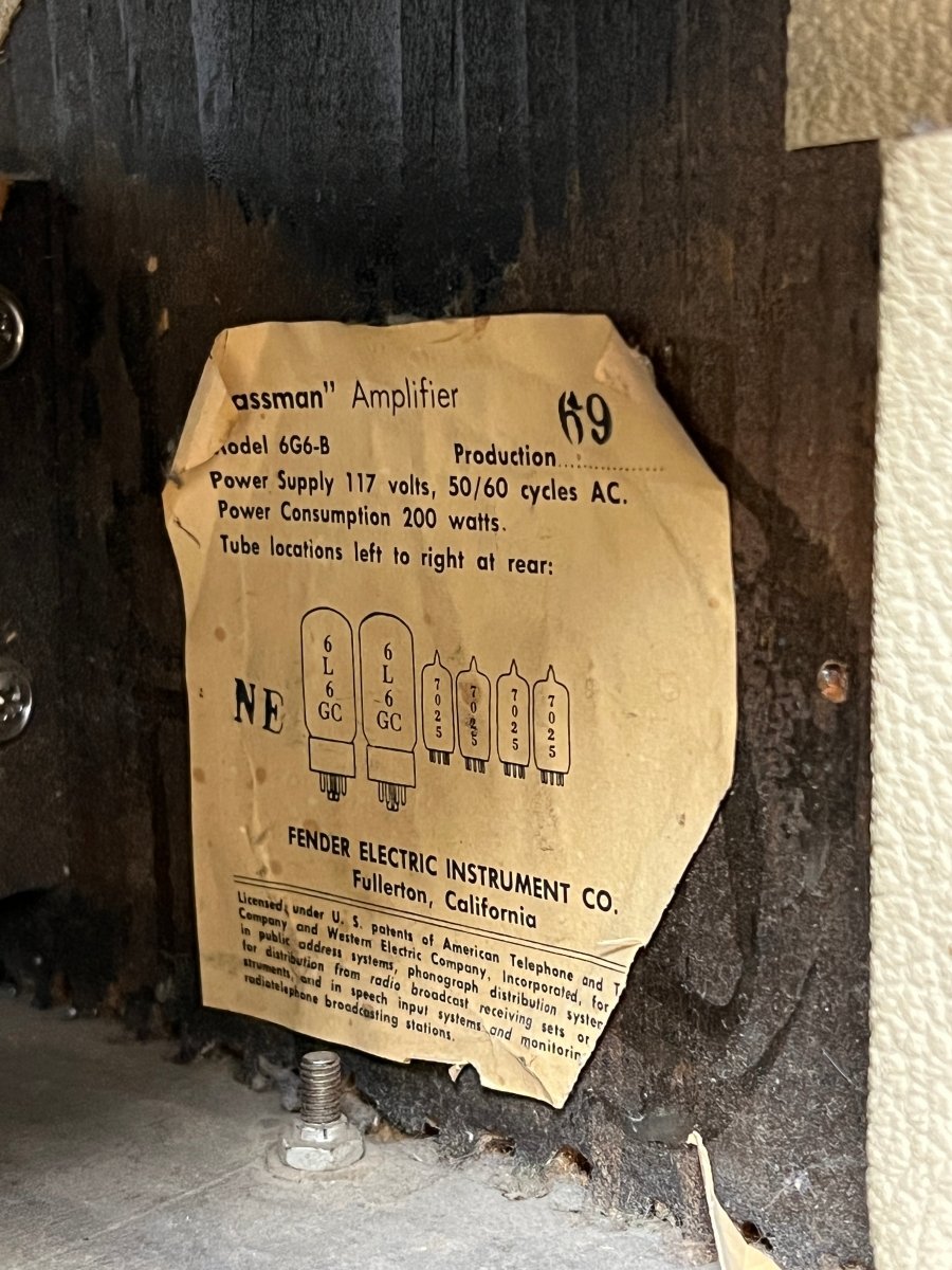 5F6A FENDER TWEED BASSMAN EYELET fiberboard, Tube Amp MADE IN USA – Tube Audio Supply 5F6A FENDER TWEED BASSMAN EYELET fiberboard, Tube Amp MADE IN USA – Tube Audio Supply