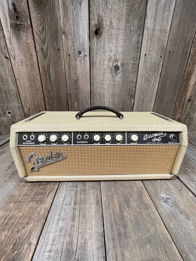 SOLD - Fender Bassman 6G6 - B Head and cabinet 1963 Blonde and Wheat - Mahar's Vintage Guitars