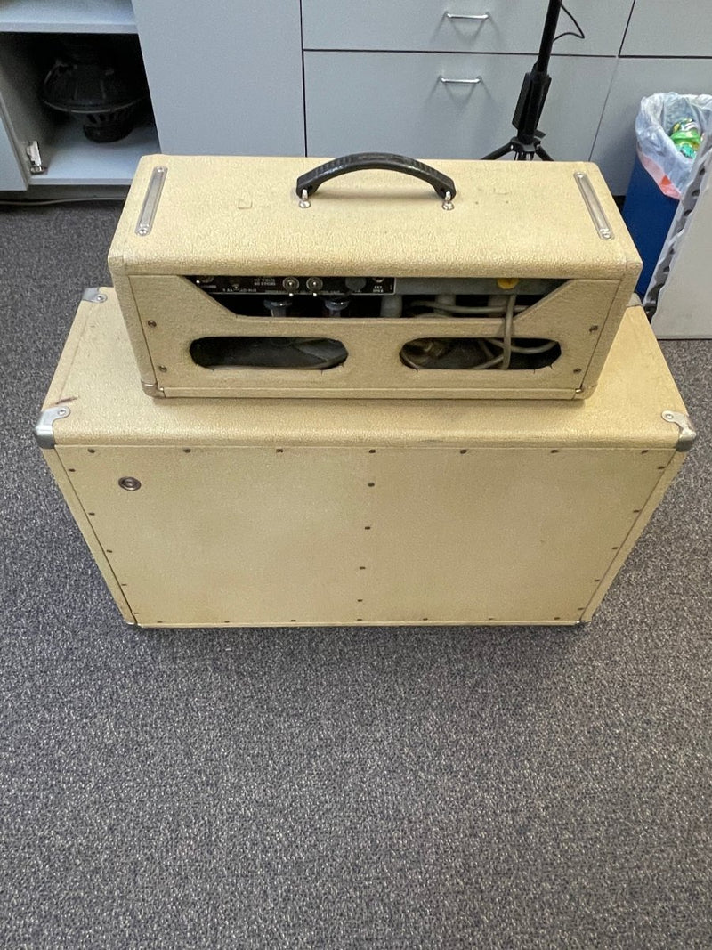 SOLD - Fender Bassman 6G6 - B Head and cabinet 1963 Blonde and Wheat - Mahar's Vintage Guitars