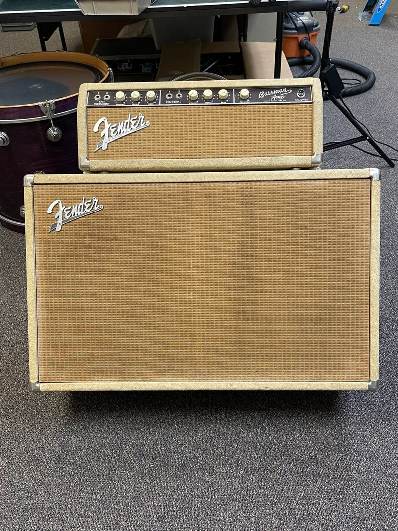 SOLD - Fender Bassman 6G6 - B Head and cabinet 1963 Blonde and Wheat - Mahar's Vintage Guitars