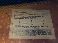 SOLD - Fender Champ 5F1 Tweed 1958 - Mahar's Vintage Guitars