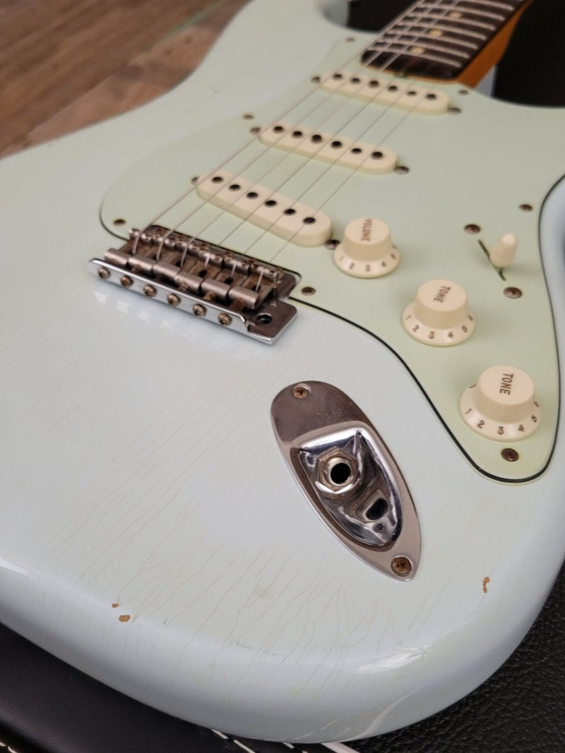 SOLD - Fender Custom Shop 1959 Stratocaster Journeyman Limited Edition relic Sonic Blue 2016 - Mahar's Vintage Guitars