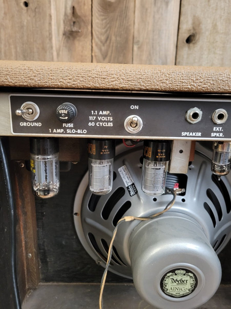 SOLD - Fender Deluxe Amp 6g3 Brown Pre CBS 1963 Vintage Guitar Amplifier - Mahar's Vintage Guitars