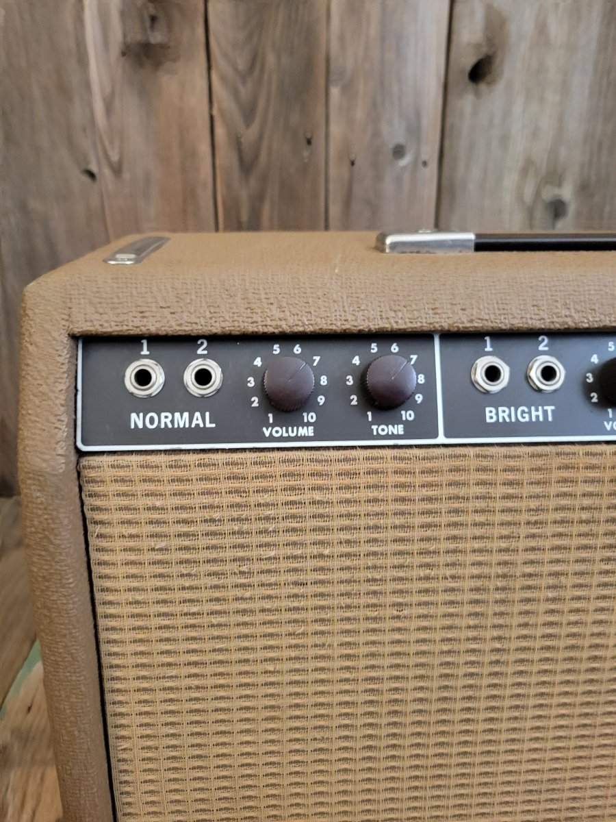 SOLD - Fender Deluxe Amp 6g3 Brown Pre CBS 1963 Vintage Guitar Amplifier - Mahar's Vintage Guitars