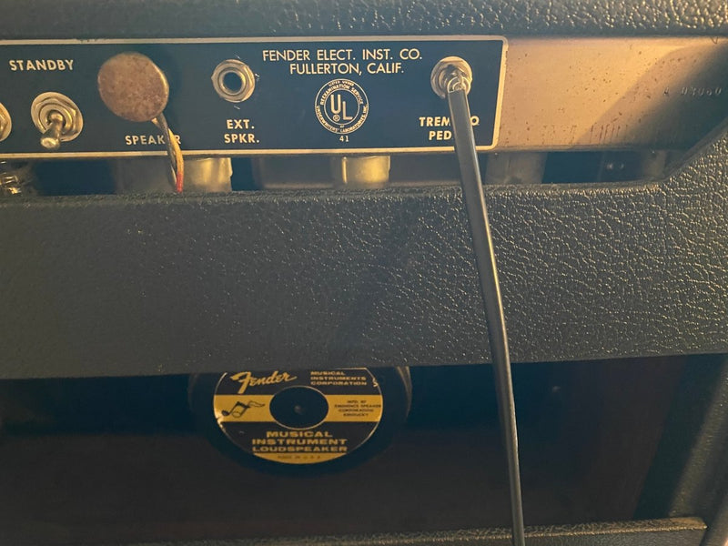 SOLD - Fender Deluxe Amp Pre CBS 1965 Blackface Orig Chassis, Repro Cab - Mahar's Vintage Guitars