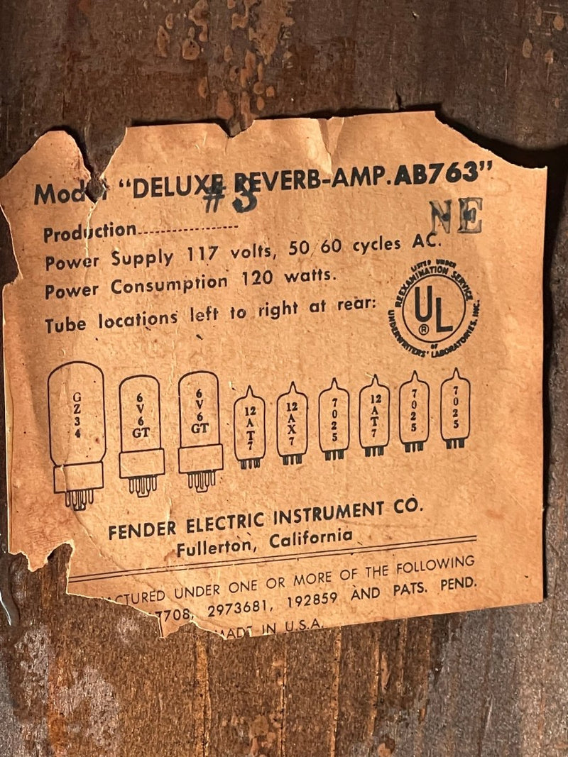 SOLD - Fender Deluxe Reverb 1964 Pre CBS Near Mint - Mahar's Vintage Guitars
