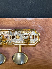 SOLD - Fender Double line gold tuners w/screws, no bushings. 1964 - 1969 - Mahar's Vintage Guitars