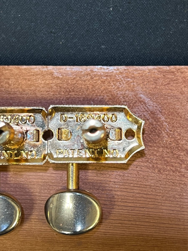 SOLD - Fender Double line gold tuners w/screws, no bushings. 1964 - 1969 - Mahar's Vintage Guitars