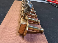SOLD - Fender Double line gold tuners w/screws, no bushings. 1964 - 1969 - Mahar's Vintage Guitars