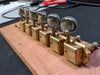 SOLD - Fender Double line gold tuners w/screws, no bushings. 1964 - 1969 - Mahar's Vintage Guitars