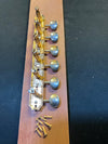 SOLD - Fender Double line gold tuners w/screws, no bushings. 1964 - 1969 - Mahar's Vintage Guitars