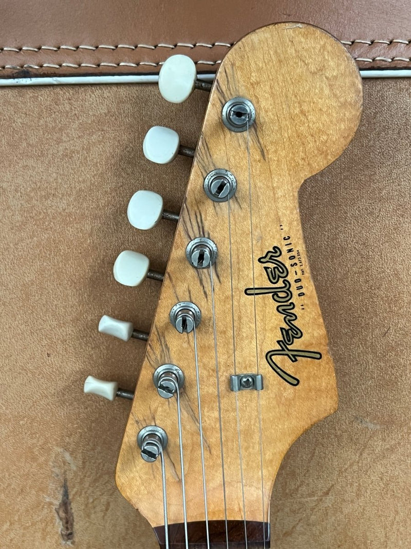 SOLD - Fender Duo - Sonic 1961 Maroon burst - Mahar's Vintage Guitars