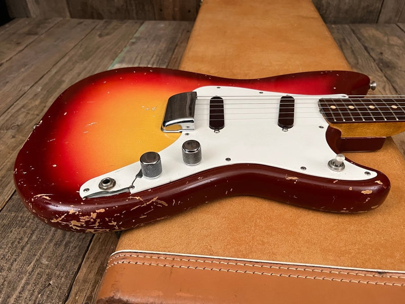 SOLD - Fender Duo - Sonic 1961 Maroon burst - Mahar's Vintage Guitars