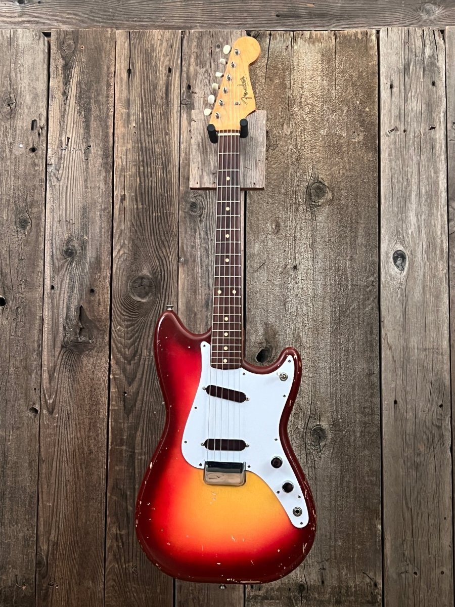 SOLD - Fender Duo - Sonic 1961 Maroon burst - Mahar's Vintage Guitars