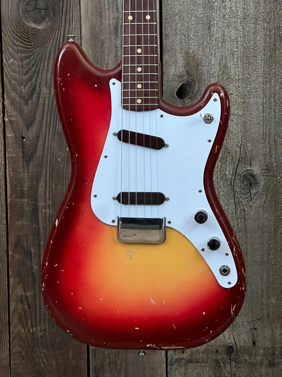 SOLD - Fender Duo - Sonic 1961 Maroon burst - Mahar's Vintage Guitars