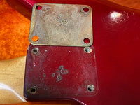 SOLD - Fender Jaguar 1964 Candy Apple Red with Gold Hardware! - Mahar's Vintage Guitars