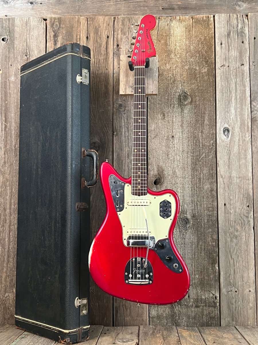 SOLD - Fender Jaguar Candy Apple Red 1964 Pre CBS - Mahar's Vintage Guitars