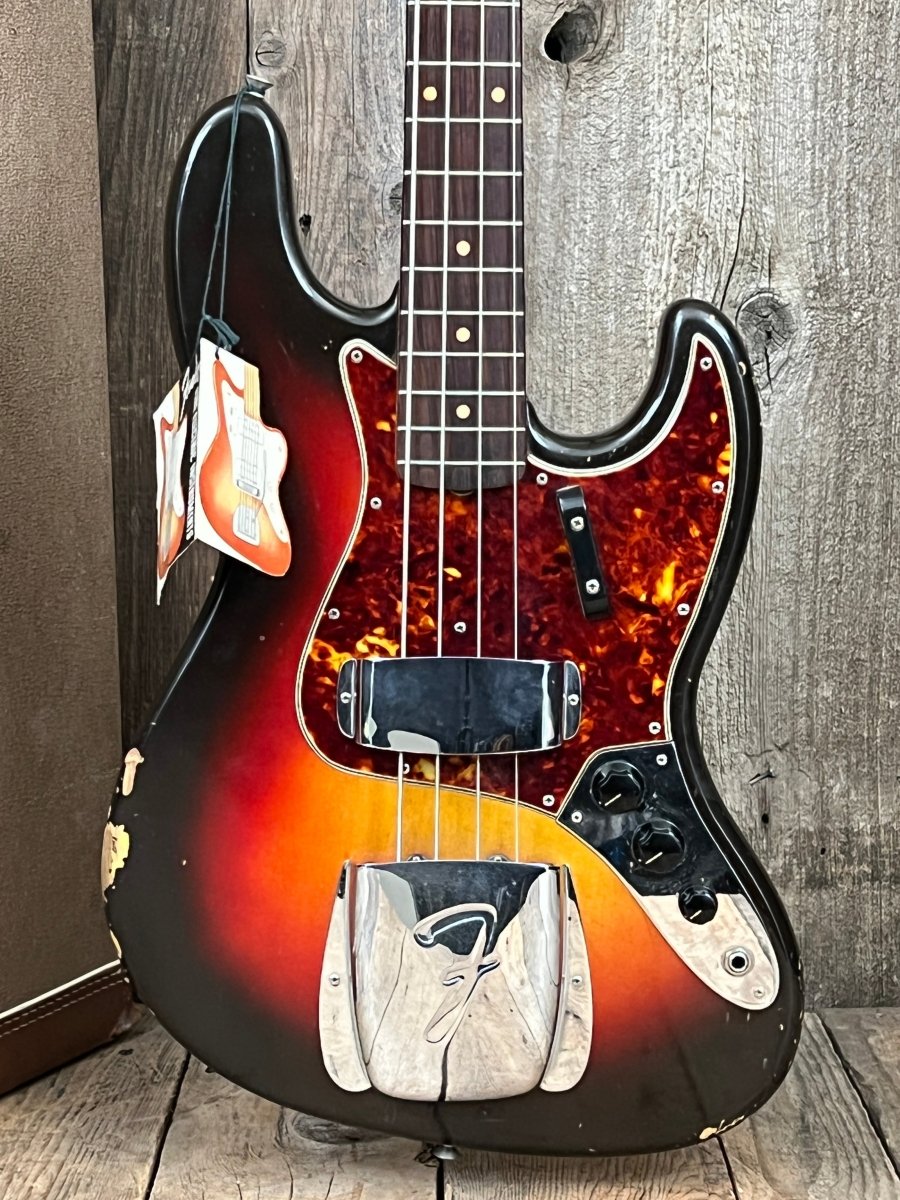 Sold! - Fender Jazz Bass 1961 One Owner with Tags and Receipt - Mahar's Vintage Guitars