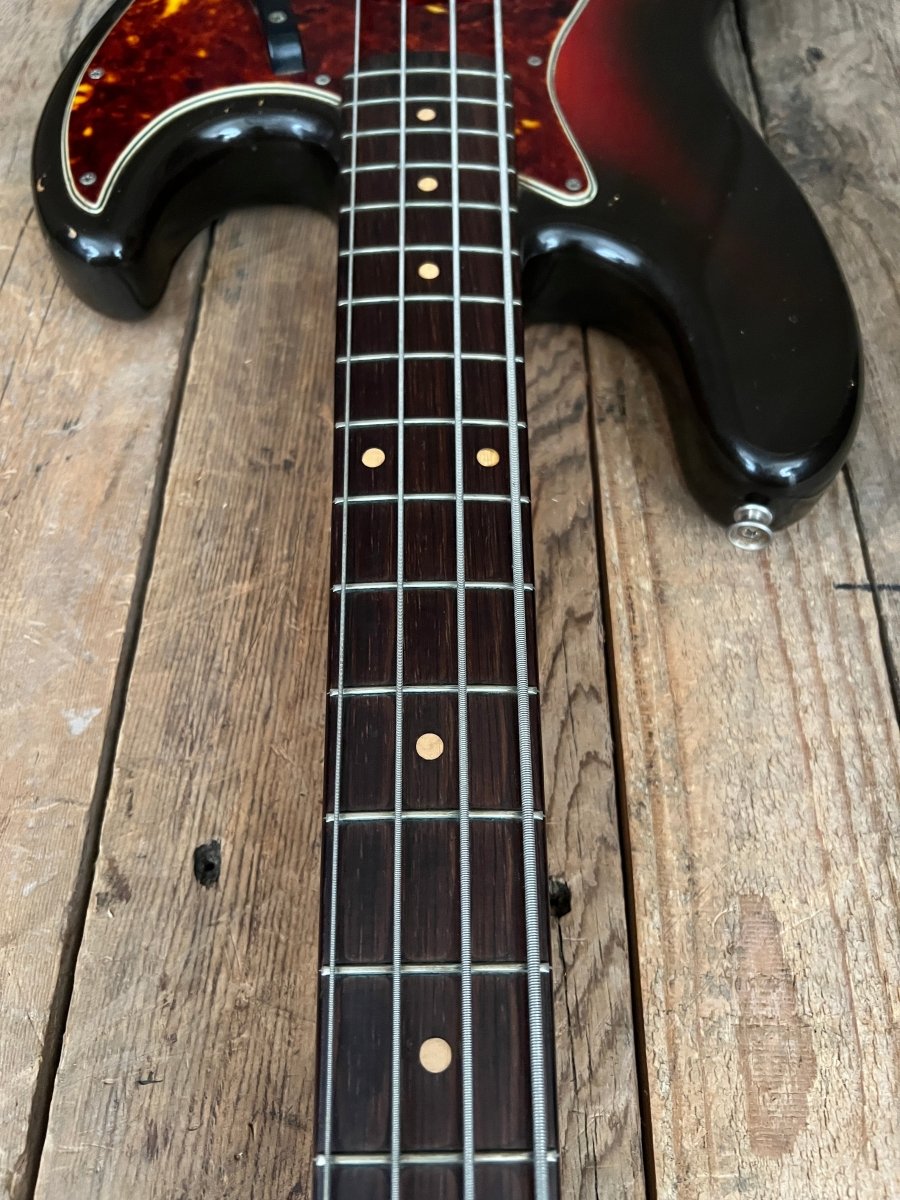 Sold! - Fender Jazz Bass 1961 One Owner with Tags and Receipt - Mahar's Vintage Guitars