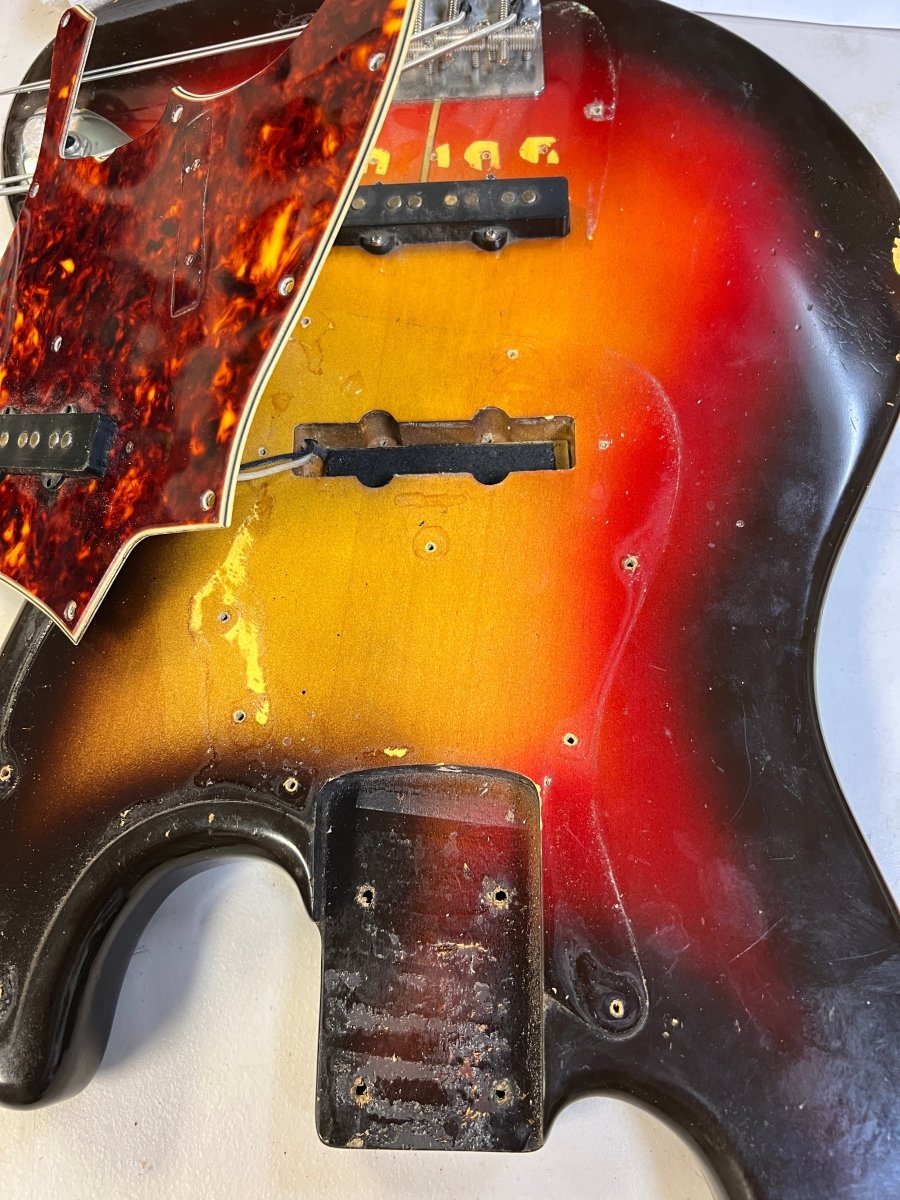 Sold! - Fender Jazz Bass 1961 One Owner with Tags and Receipt - Mahar's Vintage Guitars