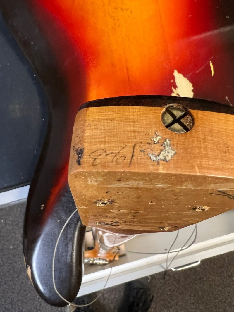 Sold! - Fender Jazz Bass 1961 One Owner with Tags and Receipt - Mahar's Vintage Guitars
