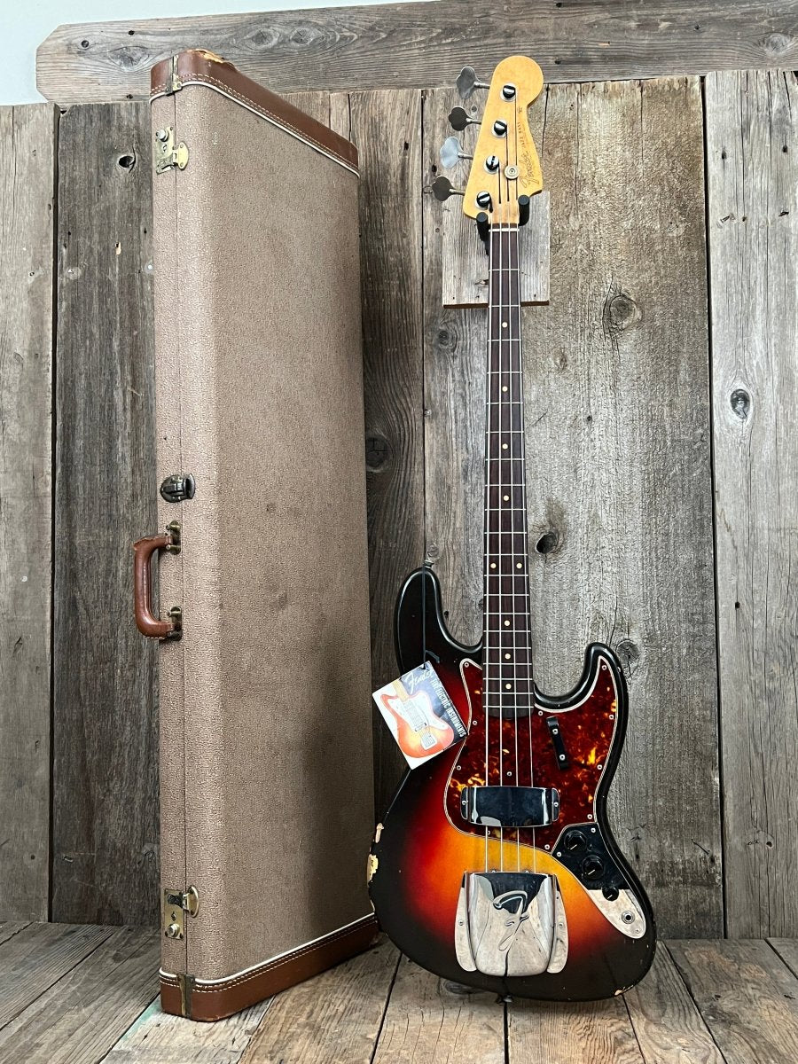 Sold! - Fender Jazz Bass 1961 One Owner with Tags and Receipt - Mahar's Vintage Guitars
