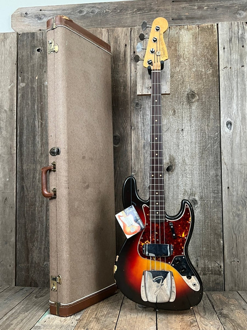 Sold! - Fender Jazz Bass 1961 One Owner with Tags and Receipt - Mahar's Vintage Guitars