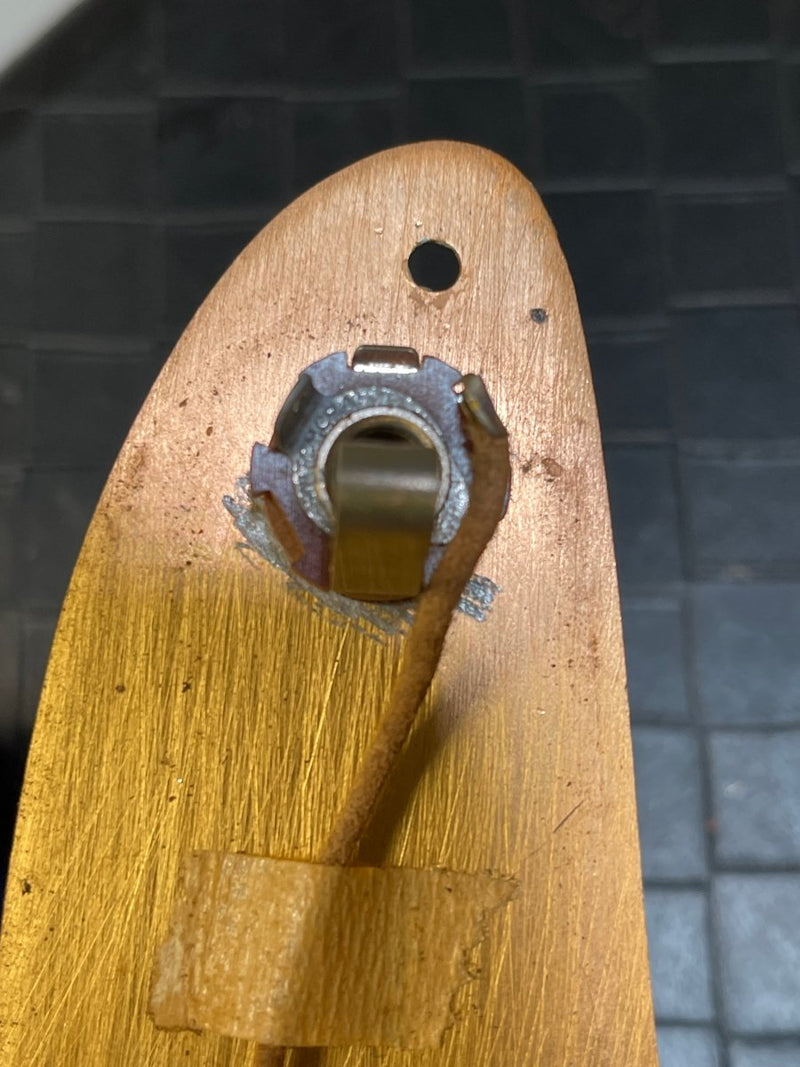 SOLD - Fender Jazzmaster 1958 First Year Slab Board Gold Guard - Mahar's Vintage Guitars