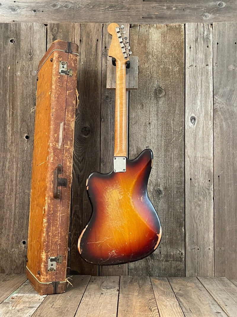 SOLD - Fender Jazzmaster 1958 First Year Slab Board Gold Guard - Mahar's Vintage Guitars