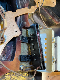 SOLD - Fender Jazzmaster 1958 First Year Slab Board Gold Guard - Mahar's Vintage Guitars