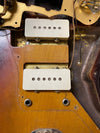 SOLD - Fender Jazzmaster 1958 First Year Slab Board Gold Guard - Mahar's Vintage Guitars