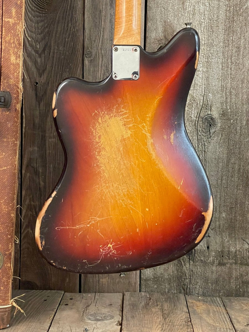 SOLD - Fender Jazzmaster 1958 First Year Slab Board Gold Guard - Mahar's Vintage Guitars